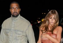 Bianca Censori Leaves Little to Imagination in Red Fishnet Top With Kanye