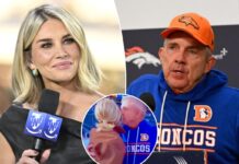 Sean Payton’s kiss with Charissa Thompson goes viral before Broncos recreation